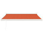 Markise Einziehbar Orange und Braun 3x2,5 m Stoff und Aluminium