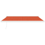 Markise Einziehbar Orange und Braun 4x3 m Stoff und Aluminium