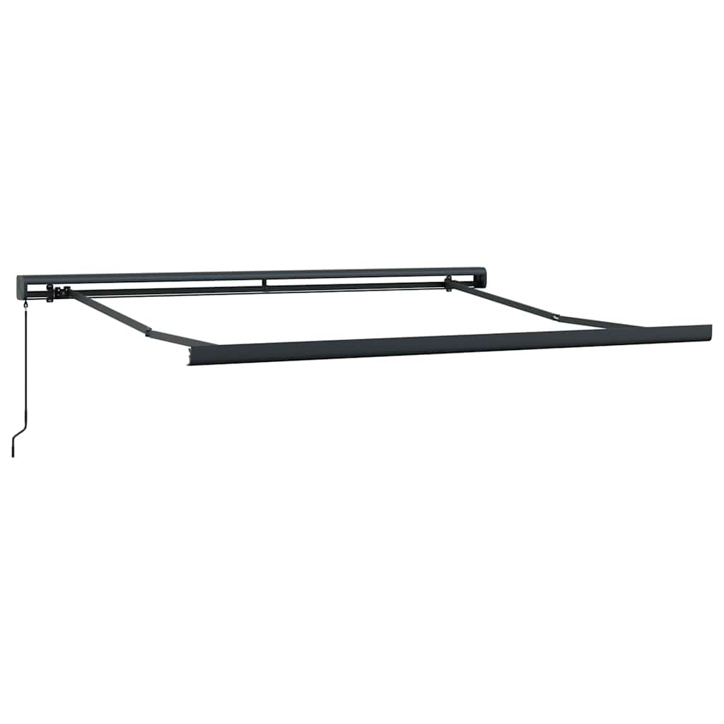 Markise Einziehbar Gelb und Weiß 3x2,5 m Stoff und Aluminium