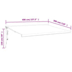 Markise Einziehbar Creme 4x3 m Stoff und Aluminium