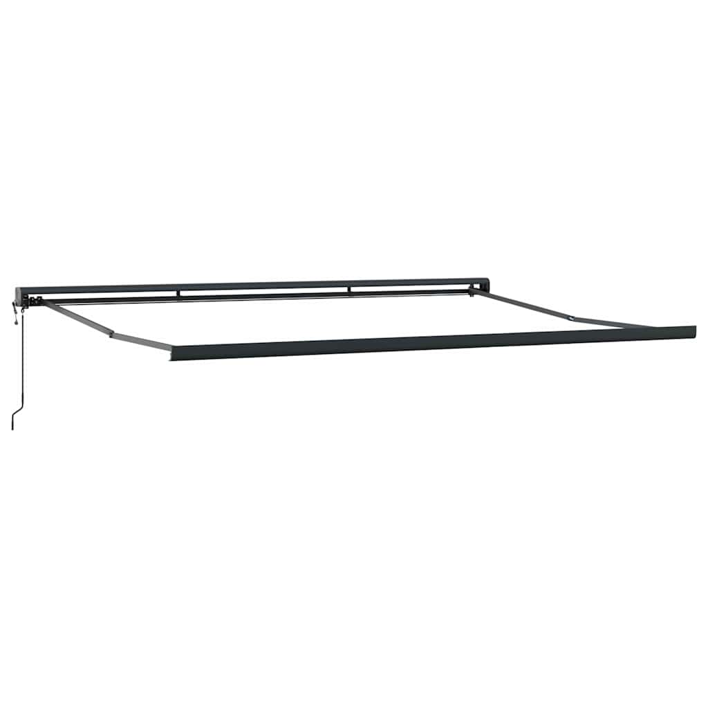 Markise Einziehbar Gelb und Weiß 4,5x3 m Stoff und Aluminium
