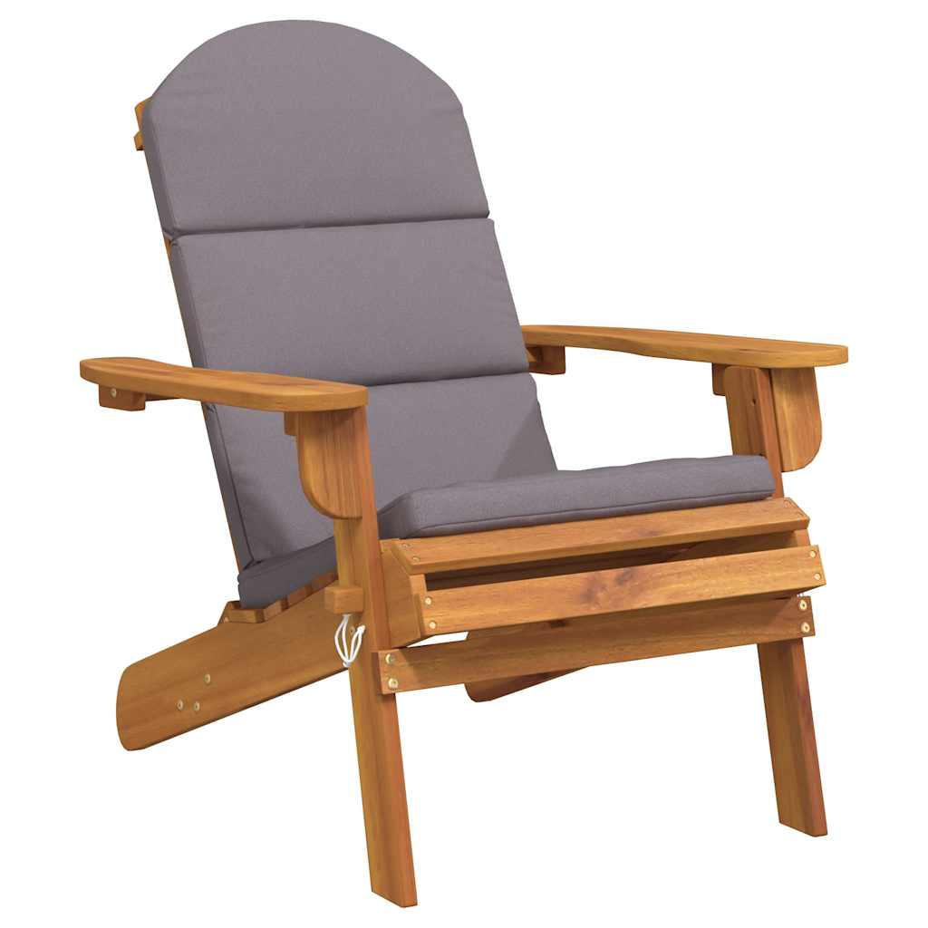 Adirondack-Gartenstuhl mit Kissen Massivholz Akazie