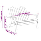 Adirondack-Gartenbank 126 cm Massivholz Akazie