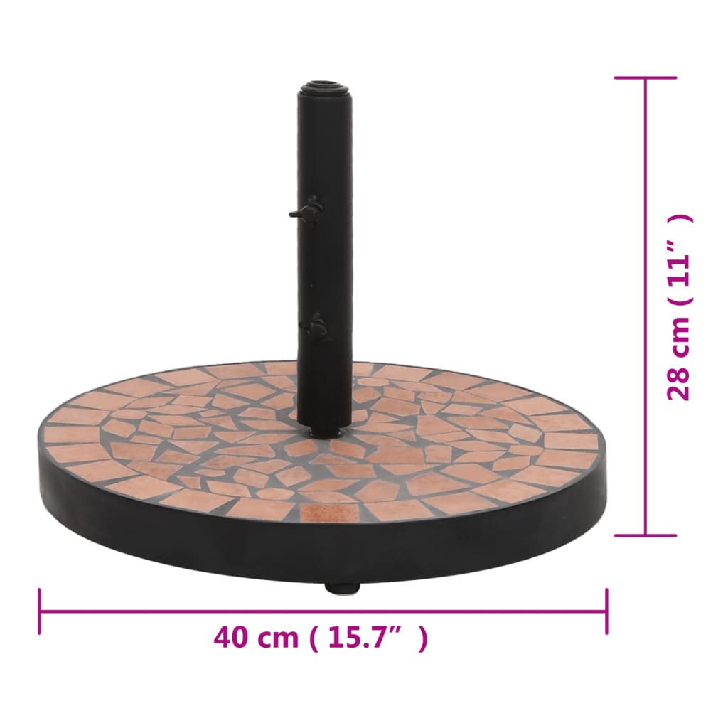 Sonnenschirmständer Terrakotta Rund 12 kg