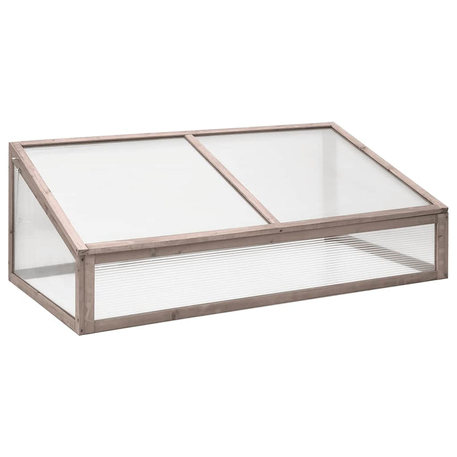 vidaXL Gewächshaus Grau 110x56x39 cm Tannenholz