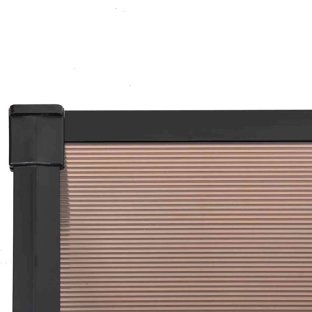 Türvordach Schwarz 122x90 cm Polycarbonat