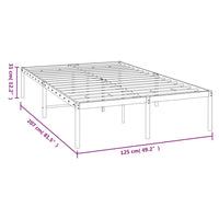 Bettgestell Metall Schwarz 120x200 cm