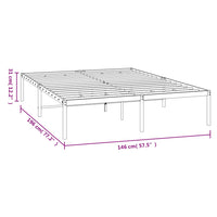 Bettgestell Metall Schwarz 140x190 cm