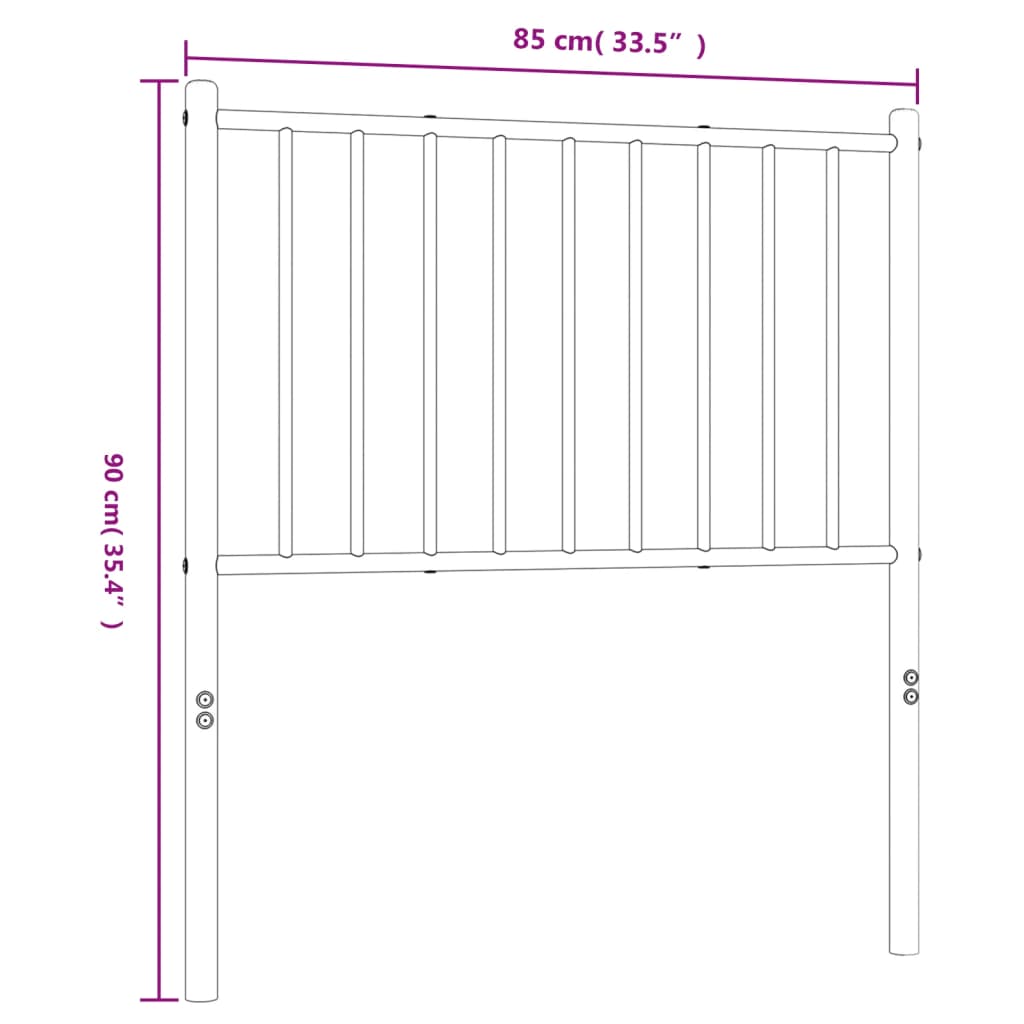 Kopfteil Metall Weiß 80 cm