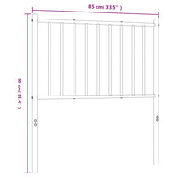 Kopfteil Metall Weiß 80 cm