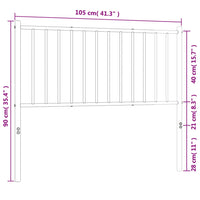 Kopfteil Metall Weiß 100 cm