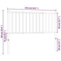 Kopfteil Metall Weiß 107 cm