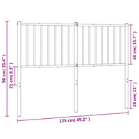 Kopfteil Metall Weiß 120 cm