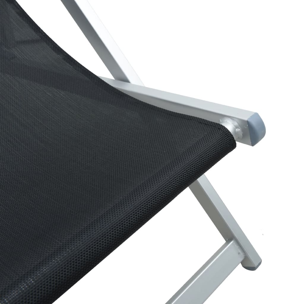 Strandstühle 2 Stk. Klappbar Aluminium und Textilene
