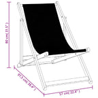 Strandstühle 2 Stk. Klappbar Aluminium und Textilene