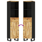 Badschrank 38x33x160 cm Massivholz Mango