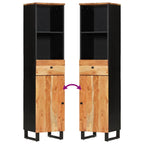 Badschrank 38x33x160 cm Massivholz Akazie