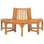 Baumbank Halbrund Ø160 cm Massivholz Eukalyptus