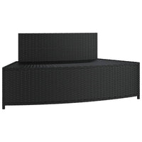 Whirlpool-Bänke mit Auflagen 2 Stk. Schwarz Poly-Rattan