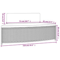 Whirlpool-Bänke mit Auflagen 2 Stk. Schwarz Poly-Rattan