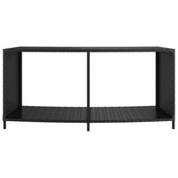 Outdoor-Regale 2 Stk. Schwarz Poly Rattan