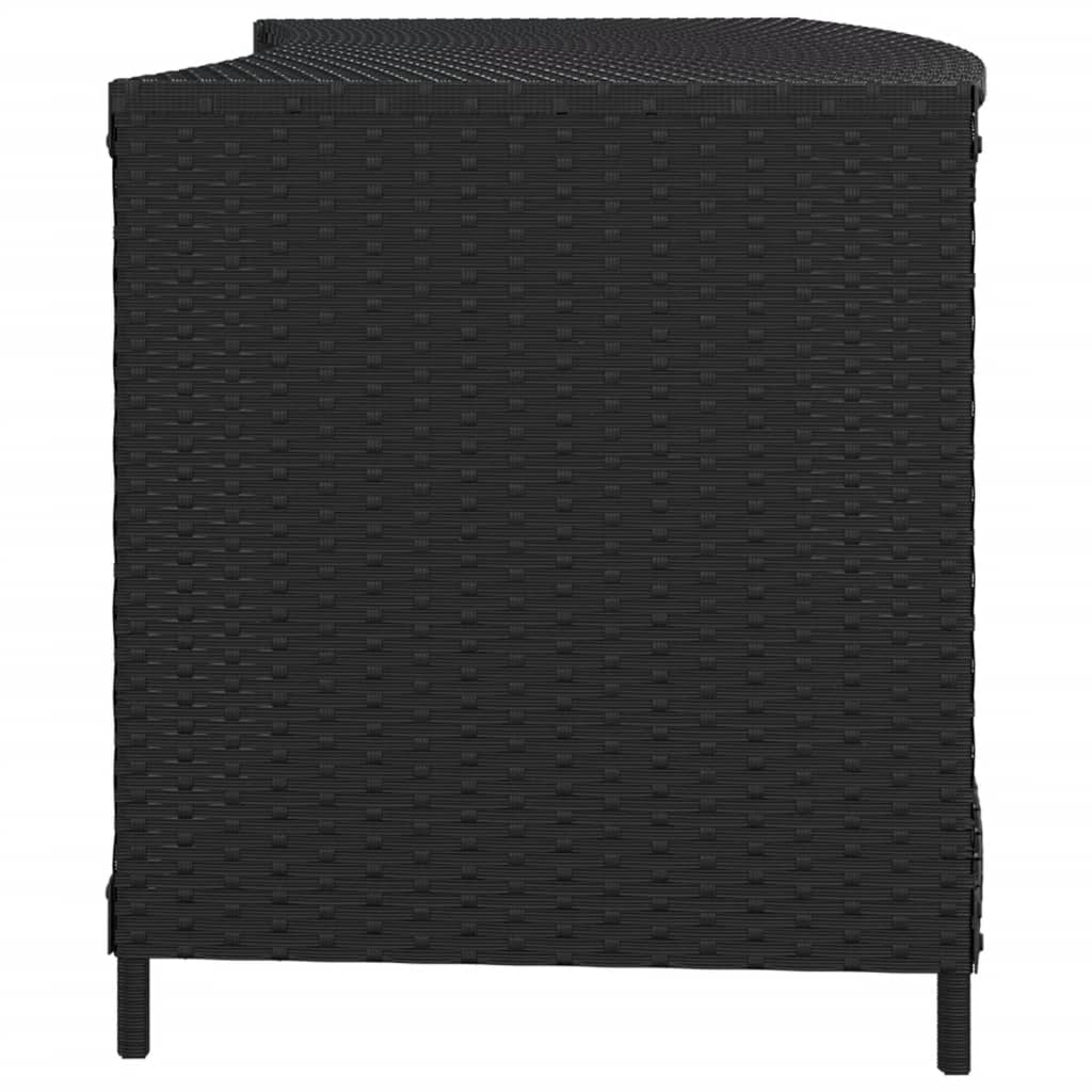 Outdoor-Regale 2 Stk. Schwarz Poly Rattan