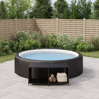 Outdoor-Regale 2 Stk. Schwarz Poly Rattan