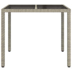 Gartentisch Grau 90 x 90 x 75 cm Poly-Rattan