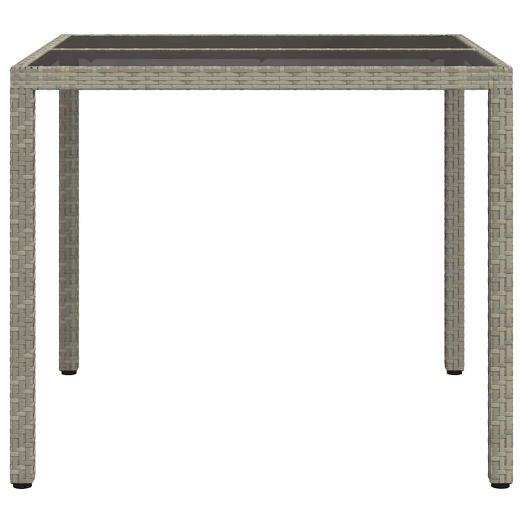 Gartentisch Grau 90 x 90 x 75 cm Poly-Rattan