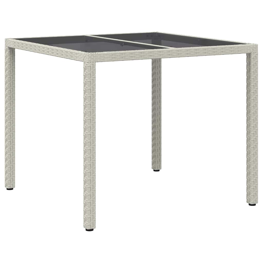 Gartentisch Weiß 90 x 90 x 75 cm Poly-Rattan