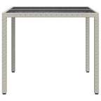 Gartentisch Weiß 90 x 90 x 75 cm Poly-Rattan