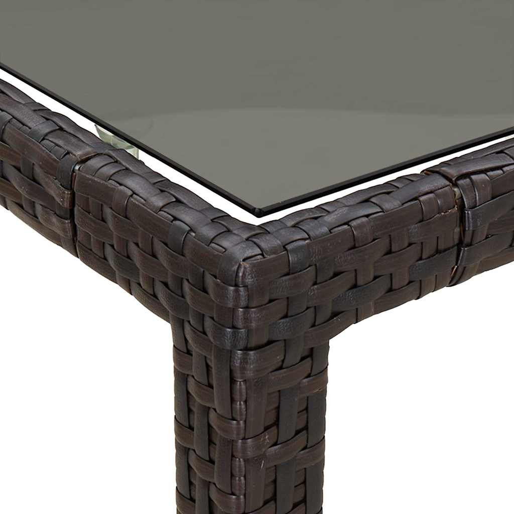 Gartentisch Braun 150 x 90 x 75 cm Poly-Rattan