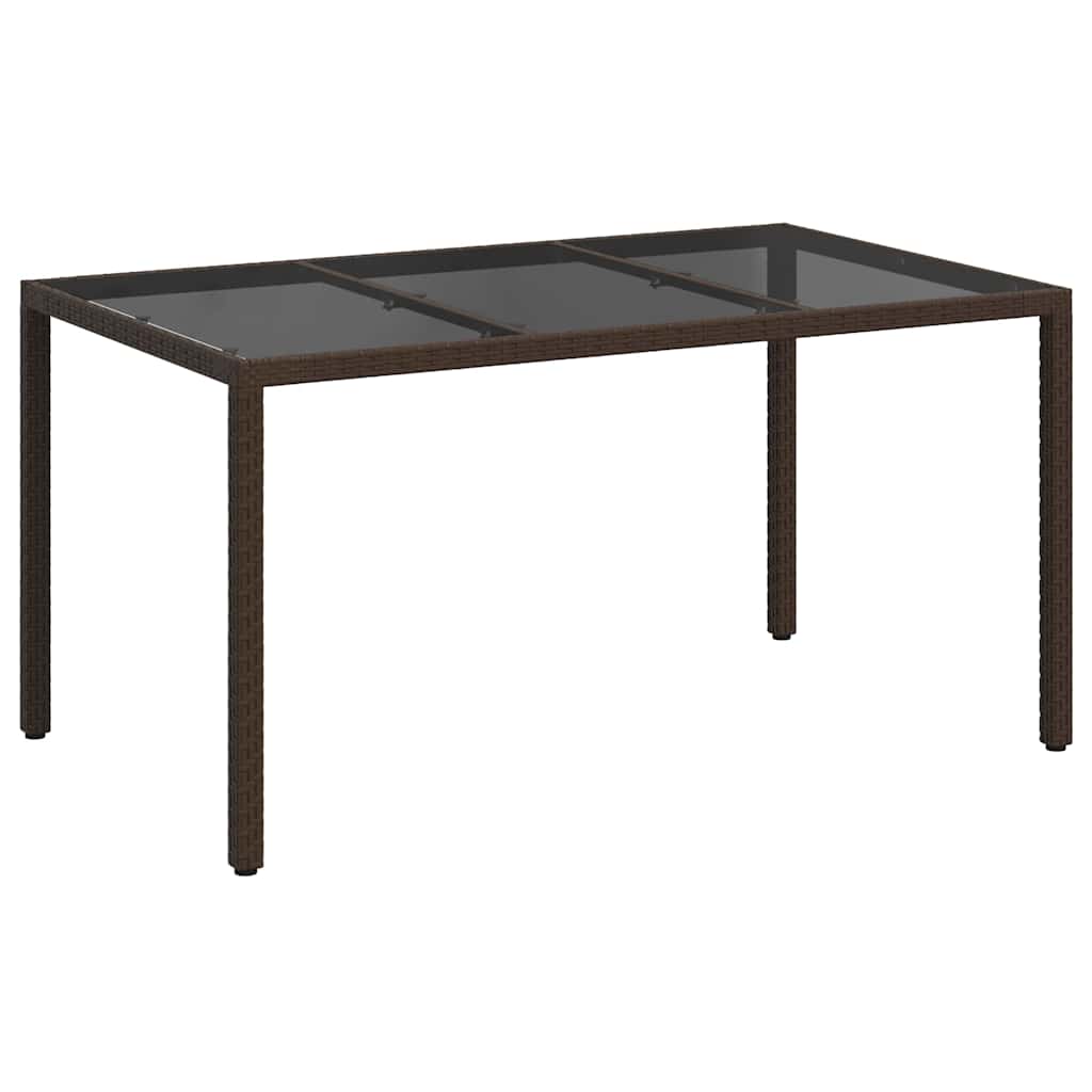 Gartentisch Braun 150 x 90 x 75 cm Poly-Rattan