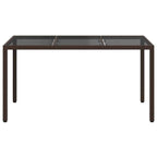 Gartentisch Braun 150 x 90 x 75 cm Poly-Rattan