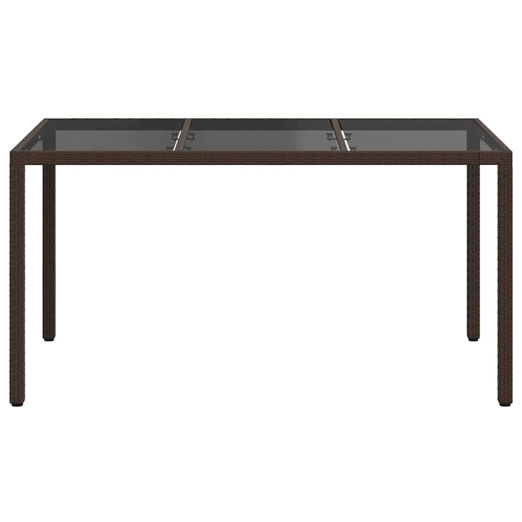 Gartentisch Braun 150 x 90 x 75 cm Poly-Rattan