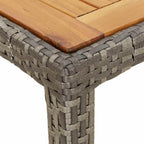 Gartentisch Grau 150 x 90 x 75 cm Poly-Rattan