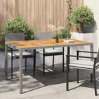 Gartentisch Grau 150 x 90 x 75 cm Poly-Rattan