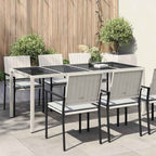 Gartentisch Weiß 190 x 90 x 75 cm Poly-Rattan