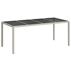Gartentisch Weiß 190 x 90 x 75 cm Poly-Rattan