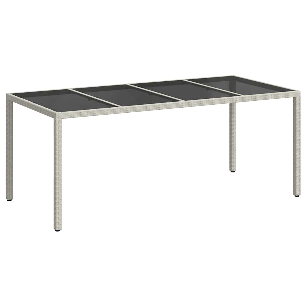 Gartentisch Weiß 190 x 90 x 75 cm Poly-Rattan