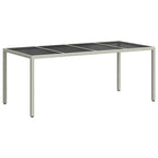 Gartentisch Weiß 190 x 90 x 75 cm Poly-Rattan
