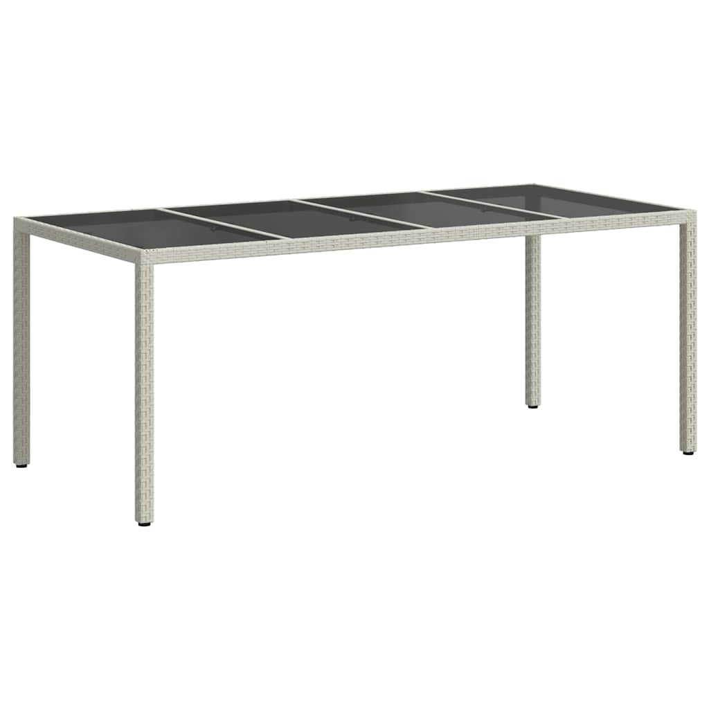 Gartentisch Weiß 190 x 90 x 75 cm Poly-Rattan