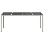 Gartentisch Weiß 190 x 90 x 75 cm Poly-Rattan