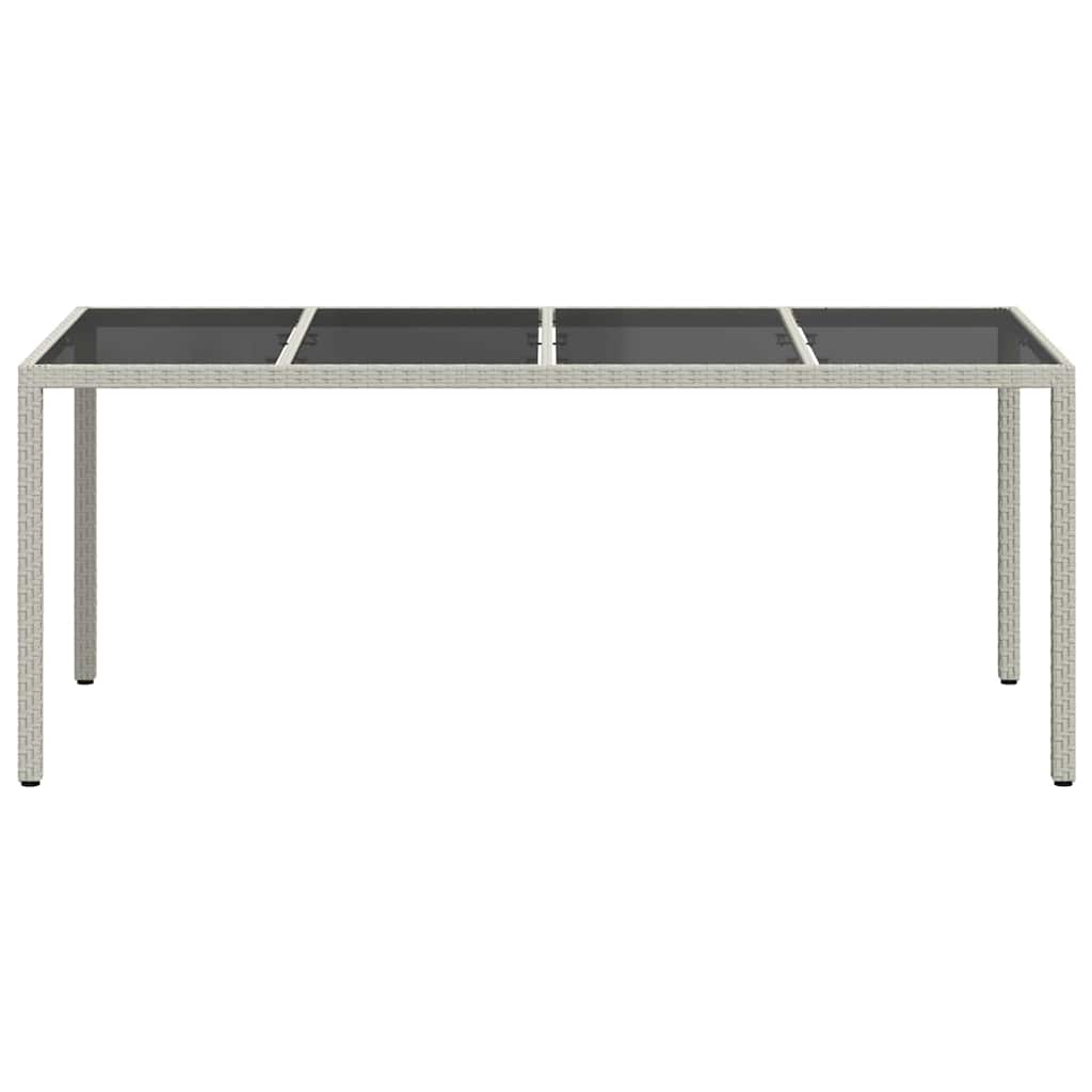 Gartentisch Weiß 190 x 90 x 75 cm Poly-Rattan