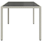 Gartentisch Weiß 190 x 90 x 75 cm Poly-Rattan
