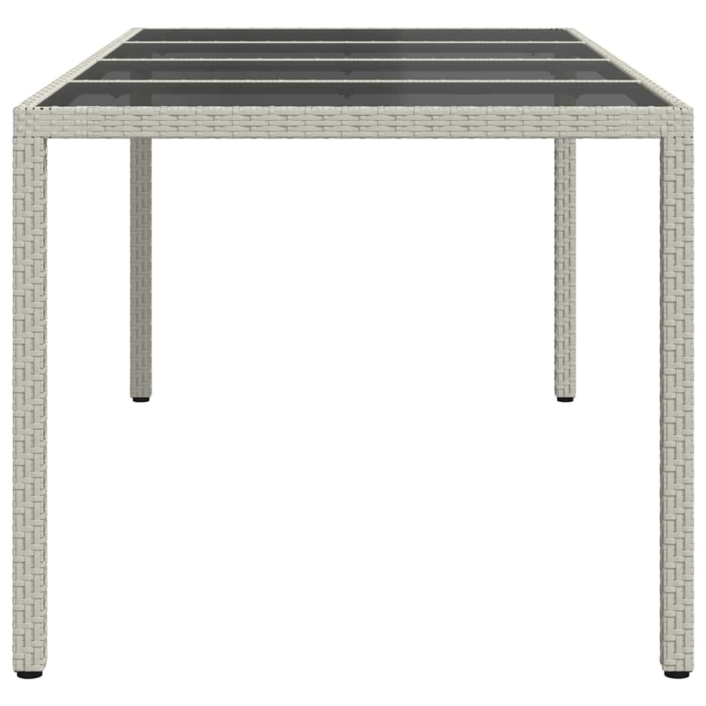 Gartentisch Weiß 190 x 90 x 75 cm Poly-Rattan