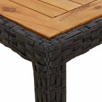 Gartentisch Schwarz 190 x 90 x 75 cm Poly-Rattan