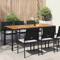 Gartentisch Schwarz 190 x 90 x 75 cm Poly-Rattan