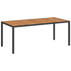 Gartentisch Schwarz 190 x 90 x 75 cm Poly-Rattan