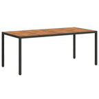 Gartentisch Schwarz 190 x 90 x 75 cm Poly-Rattan